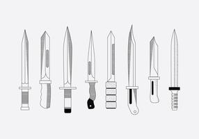 Bayonetas, cuchillo, vector