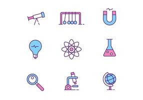 Iconos de la ciencia vector