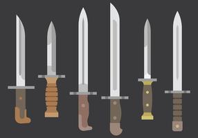 Bayonet Vector Icons