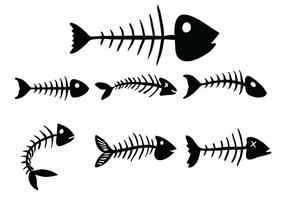 Fishbone vector set