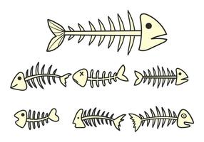 Fishbone vector set