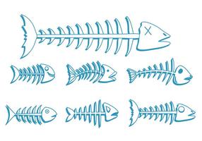 Fishbone vector set