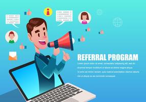 Concept For Referral Program Vector