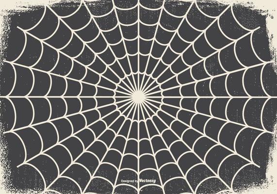 Old Spooky Halloween Spider Web Background