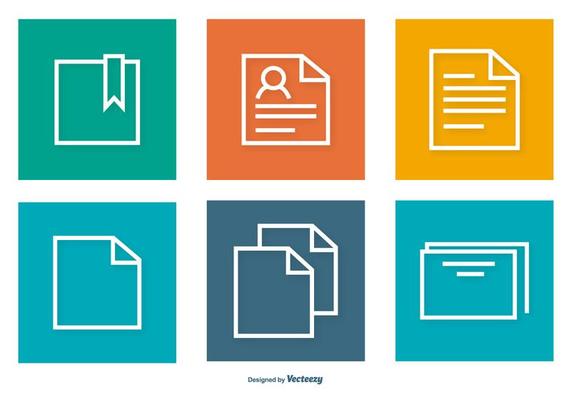 Colorful Document Icons Collection