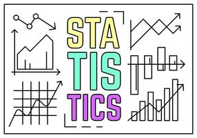 Estadísticas lineales gratuitas vector