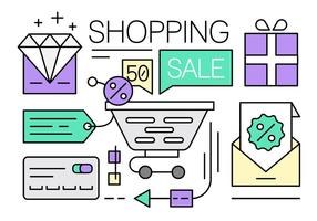 Online Shopping Icons vector