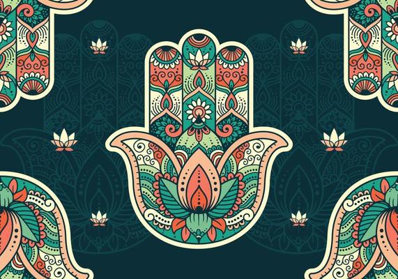 Hamsa Pattern Wallpaper
