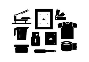 Free Silhouette Screen Printing Icon Vector 