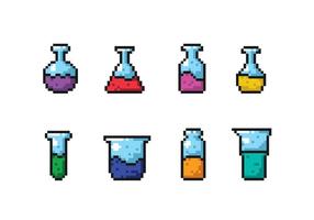 Ciencia Beaker Pixel Vectores