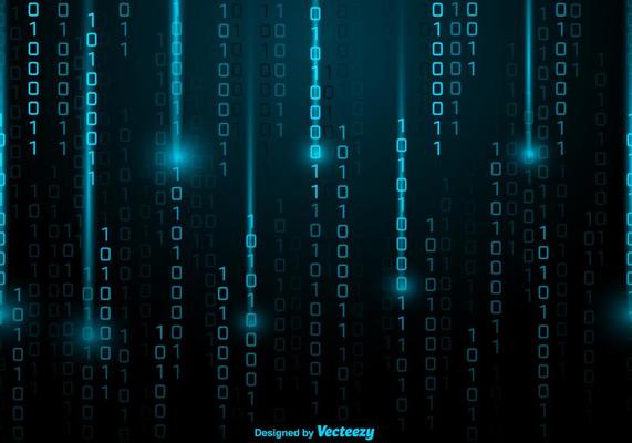 Vector Blue Matrix Style Background