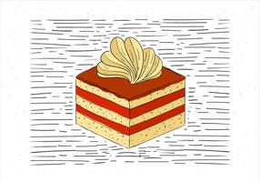 Free Hand Drawn Vector Piece of Cake Illustration