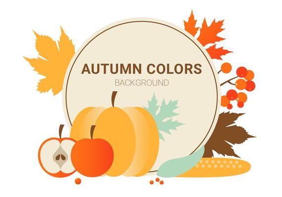 Free Flat Design Vector Autumn Colours