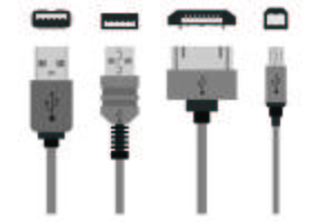 Conjunto de iconos de puerto USB vector