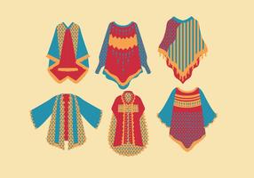 Poncho Colorful Style Vector