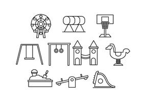 Peoples playground icons Royalty Free Vector Image