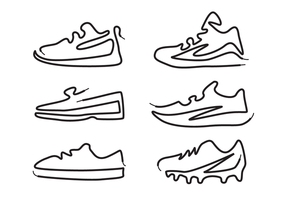 Vector creativo de la cuerda de zapatos