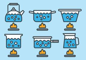 Boiling Water Vector Icons