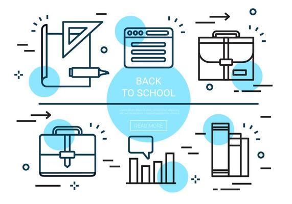 Free Linear Back To School Vector Elements