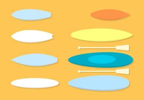 Flat Surfboard Vectors