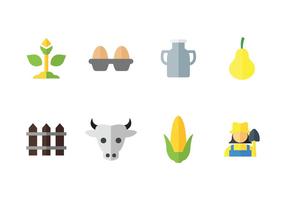 Peasant farming vector icons
