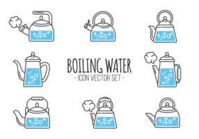 Boiling Water Icons Vector