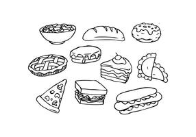 Icono de comida gratis dibujado a mano Vector