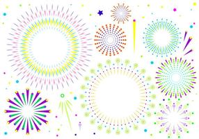 Fireworks White Background Free Vector