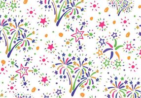 Colorful Fireworks Pattern vector