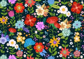 Seamless Pattern Elements Flower Ditsy vector