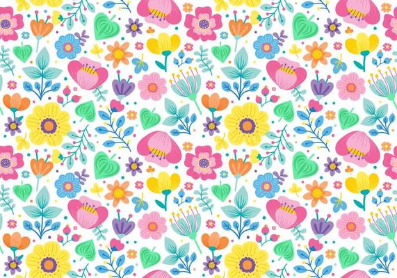 Cute Seamless Ditsy Floral Pattern