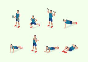 Illustration of Man Training Fitness  vector