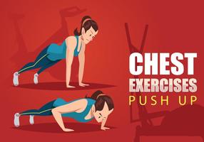 Pushup Demonstration Vector 