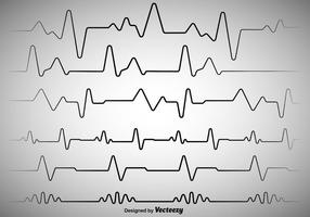 Ilustración vectorial Heart Rhythm Ekg Vector