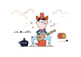 Free Banjo Player Vector