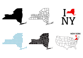 Vector de mapa de Nueva York