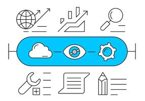 Iconos Lineales Gratuitos vector