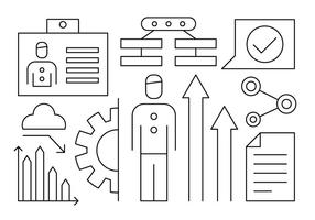 Infografía Libre de Recursos Humanos vector