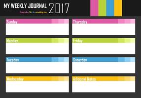 My Weekly Journal Free Vector