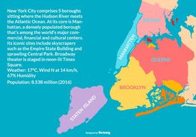 Ilustración del mapa de Nueva York vector