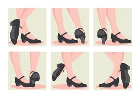 Tap Shoes Heels vector