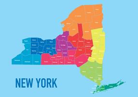 Mapa De Nueva York vector