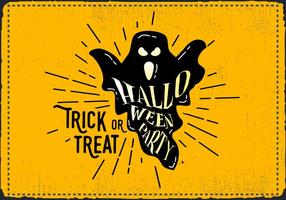 Free Vintage Halloween Ghost Vector Illustration