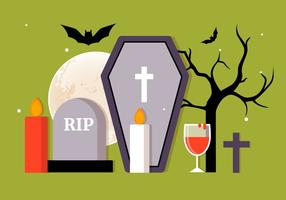 Free Flat Halloween Vector Elements Collection