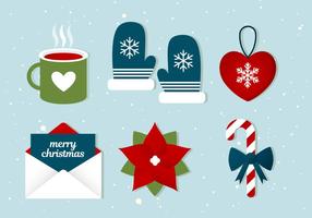 Free Flat Design Vector Winter Holiday Icons