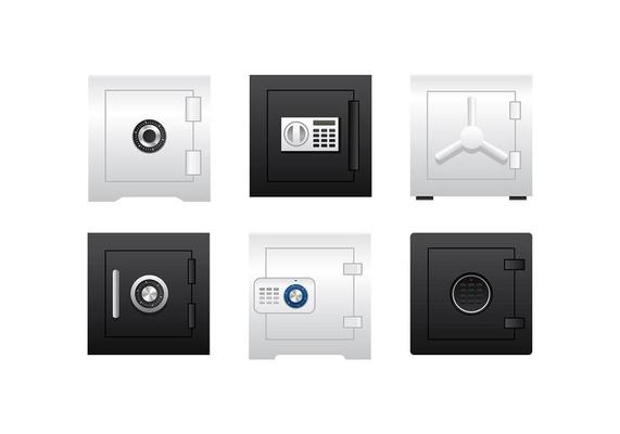 Strongbox Set Free Vector