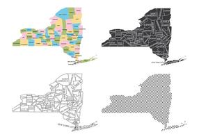 Mapa de Nueva York vector