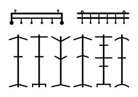 Perchas y vectores de soportes de abrigo