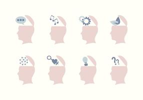 Open Mind Icons vector