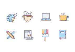 Creative Mind Icons vector